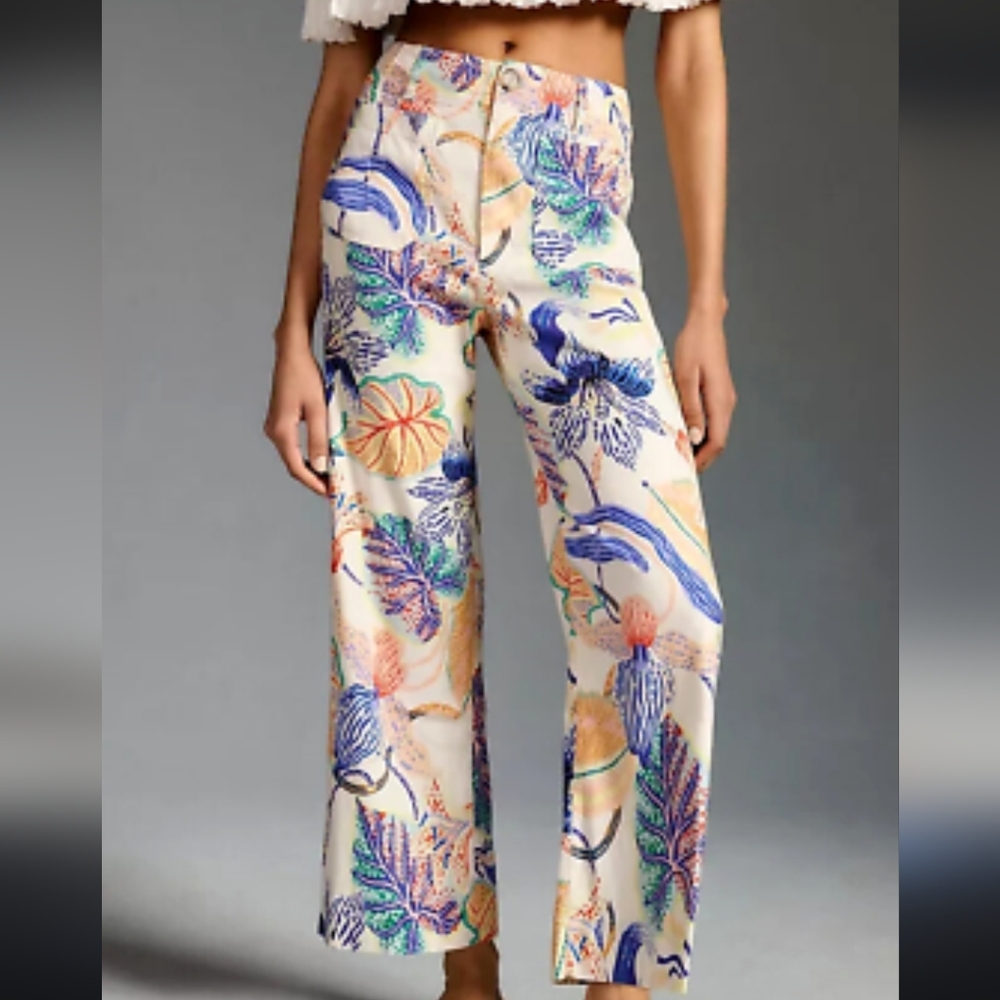 Sarah Gordon For Maeve Colette Pant Size 31 Linen Blend